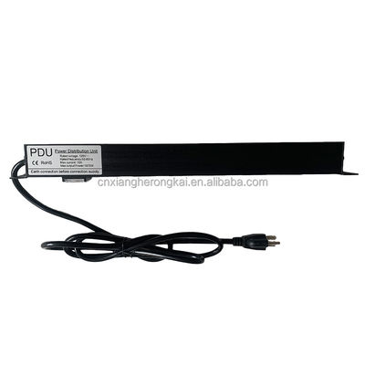 Interruptor de interrupção dupla de 8 vias 20A preto American Standard Power Socket PDU para sala de servidores