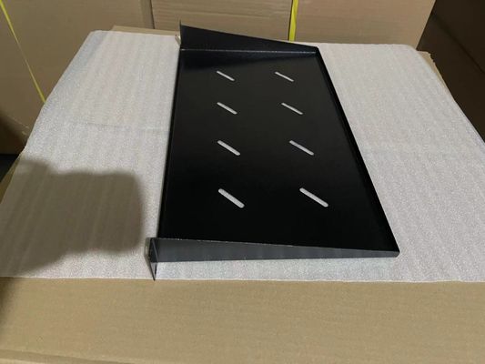 SPCC Caixa de teclado ventilada de aço laminado a frio 1U para Caixa de comunicação montada em rack