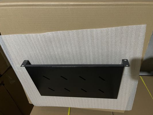 SPCC Caixa de teclado ventilada de aço laminado a frio 1U para Caixa de comunicação montada em rack