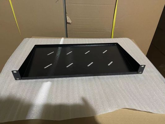 SPCC Caixa de teclado ventilada de aço laminado a frio 1U para Caixa de comunicação montada em rack