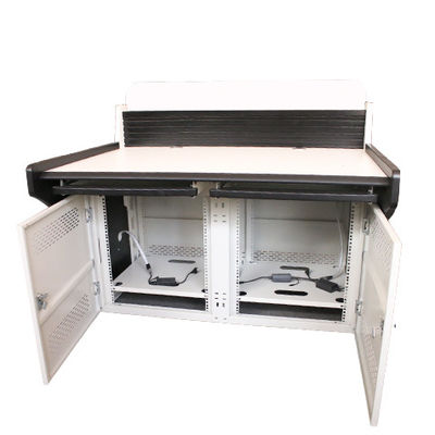 Gabinete de rede de aço laminado a frio para console de monitoramento na sala de controle abastecida