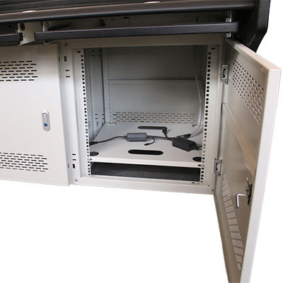 Gabinete de rede de aço laminado a frio para console de monitoramento na sala de controle abastecida