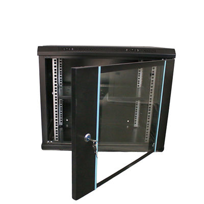 9U Data Center Server Rack Cabinet Feito de aço laminado a frio SPCC para rede de escritório