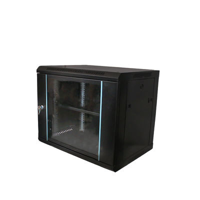 9U Data Center Server Rack Cabinet Feito de aço laminado a frio SPCC para rede de escritório