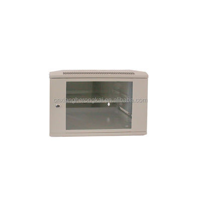 Rack de servidores de rede de montagem de parede 9U com porta de vidro endurecida