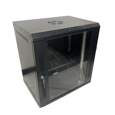 Sala de servidores 9U Rack Wall Mounted 19 &quot;6U Metal CCTV Network Cabinets para outros usos