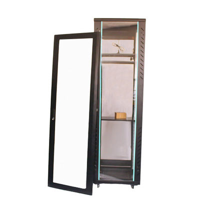 Armário de rack de rede 42U personalizável com porta de vidro e aço laminado a frio SPCC
