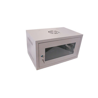 300*530*350 Armazém de rack de servidor 6U montado na parede com sistema de refrigeração e entrada de cabo