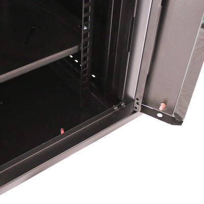 SPCC aço laminado a frio personalizado 4u 6u 9u 12u porta de vidro cabine de rede de montagem de parede